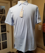 Polo - Peter Millar - Light Blue Striped - Jefferson's Logo